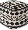 REDEARTH · UNSTUFFED Pouf Ottoman Cover Textured Cube Bean Bag Pouffe Footrest by REDEARTH