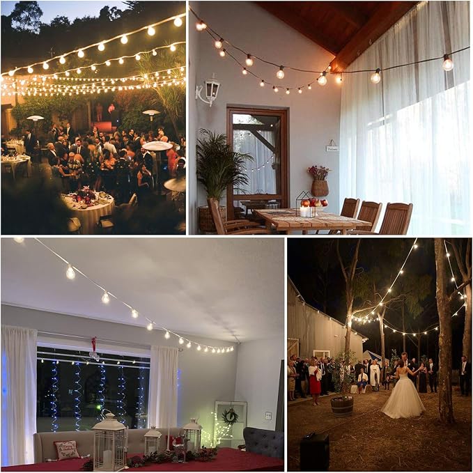 Outdoor Globe String Lights White - Image 6