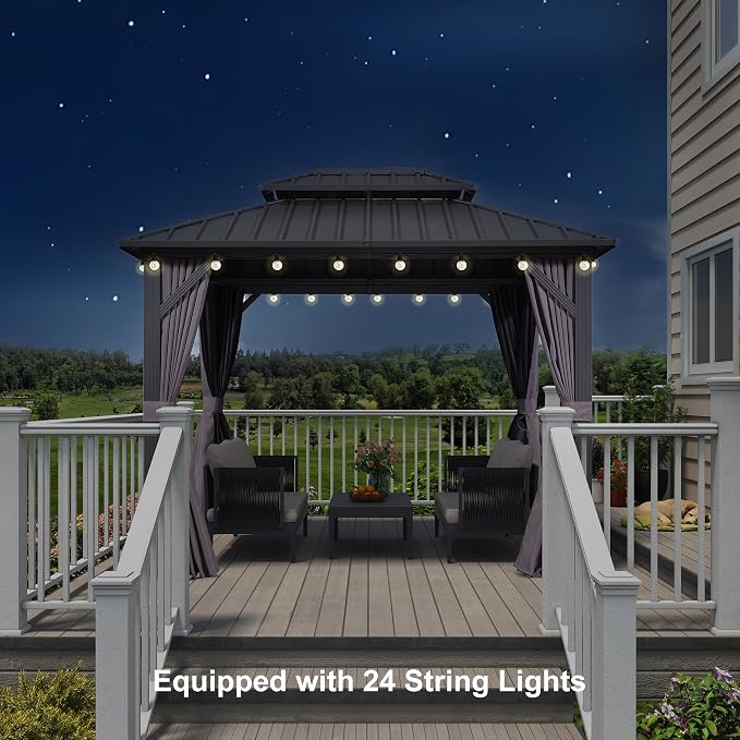 PURPLE LEAF 8'x10' Hardtop Gazebo - Image 2
