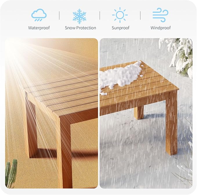 ZHUSI Patio Table and Chairs Set, Outdoor Table and Chairs, HDPE Outdoor Dining - Image 7