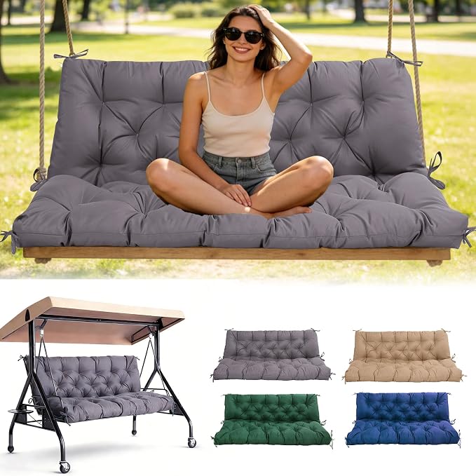 Porch Swing Cushions 60 Inch, Waterproof Patio 2 3 Seater Replacement - Image 8