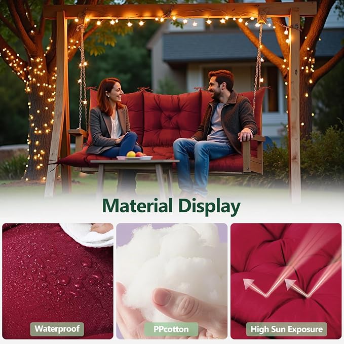 3 Seater Porch Swing Cushion, Thick Cushion - Image 2