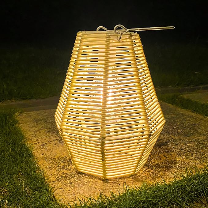 Outdoor Solar Lantern Hanging Decorative Rattan Lanterns - Image 7