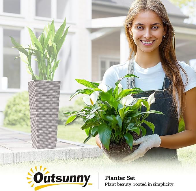 Outsunny 23.6 Inch Tall Planters - Image 9