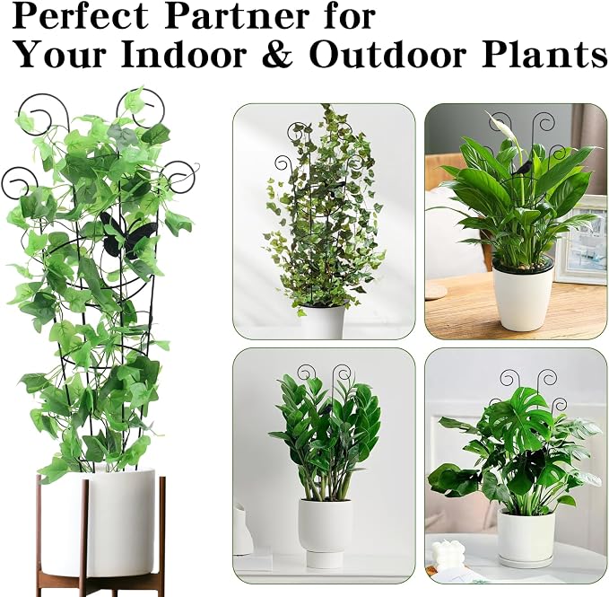 ZOUTOG Trellis for Climbing Plants Indoor 4 Pack 30 Inch, Rustproof Metal - Image 5