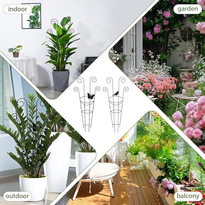 ZOUTOG Trellis for Climbing Plants Indoor 4 Pack 30 Inch, Rustproof Metal - Image 6