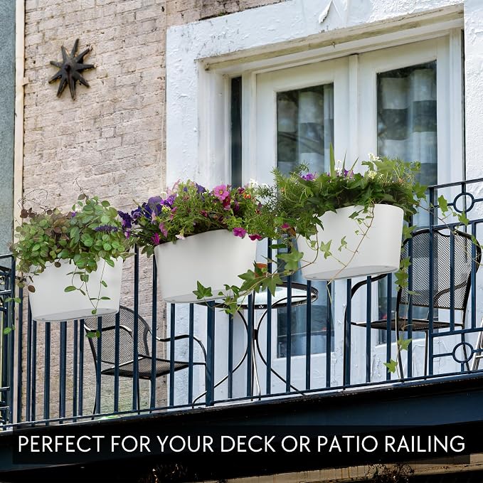 Beautiful Hanging Flower Pots for Outside Railing Or Fence - Image 3