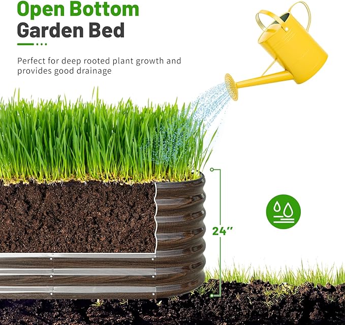 SnugNiture 8x2x2ft Raised Garden Bed Kit - Image 4
