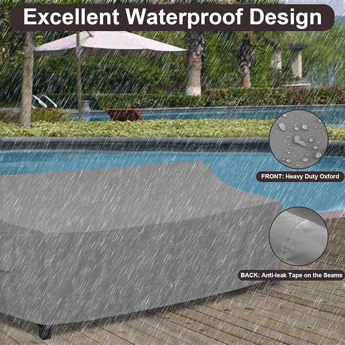 PureFit Outdoor Couch Cover Waterproof Patio Sofa Furniture Covers, 4-Seater - Image 4