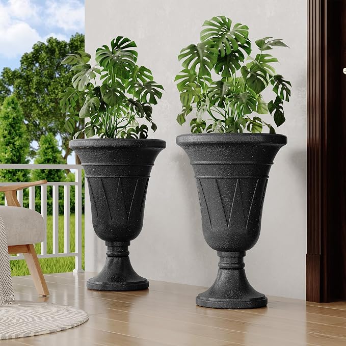 23" Tall Planters for Outdoor Plants Set of 2, Planter - Image 5