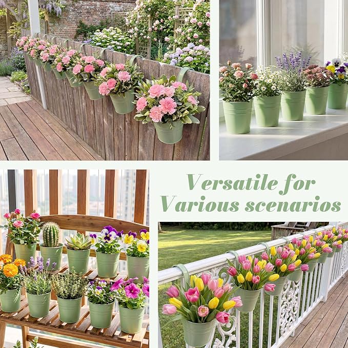 HowRU Hanging Flower Pots, Railing Planter Box - Image 7