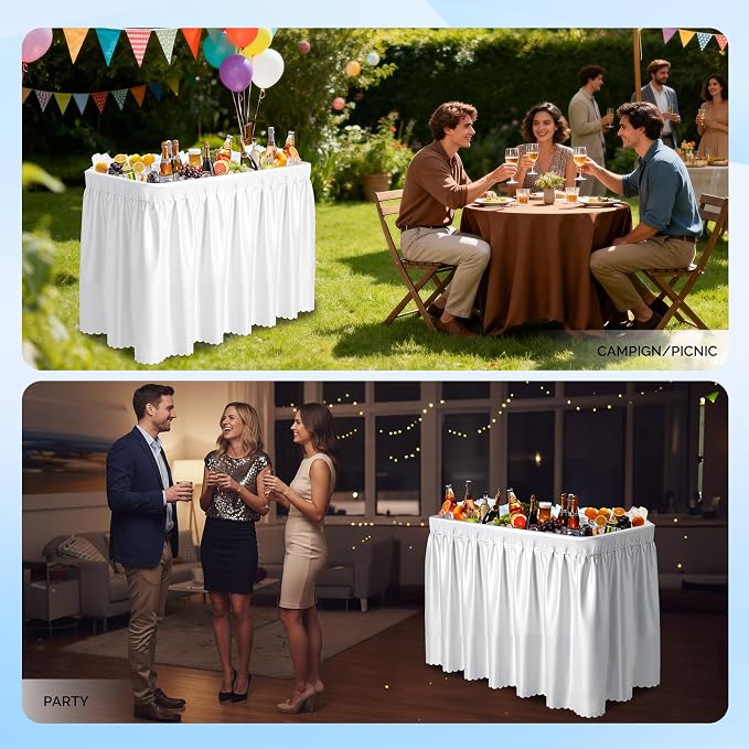 VINGLI 4FT Ice Table, Portasble Cooler Side Table - Image 7