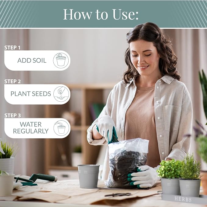 Barnyard Designs Indoor Herb Garden Planter Set - Image 8