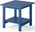 YEFU Outdoor Side Table for Patio: 16x16 in HIPS Square Outdoor End Table by YEFU