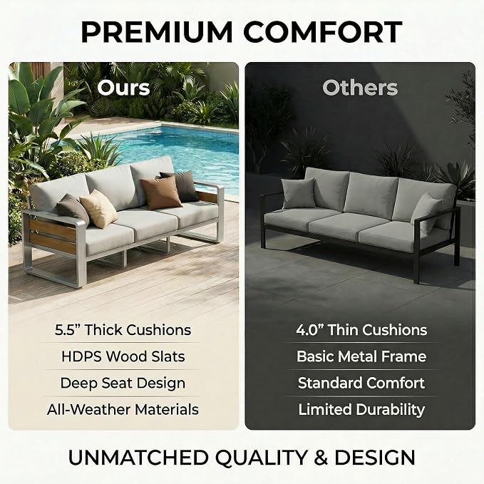 ZANDOR Aluminum Outdoor Patio Furniture - Image 4