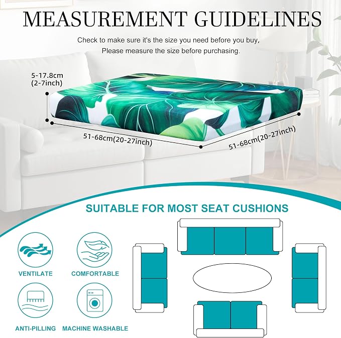 12 Pcs Stretch Patio Cushion Covers, Outdoor Couch Covers Replacement, Outdoor - Image 2