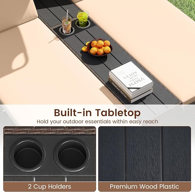 Tangkula Outdoor Rattan Daybed - Image 8