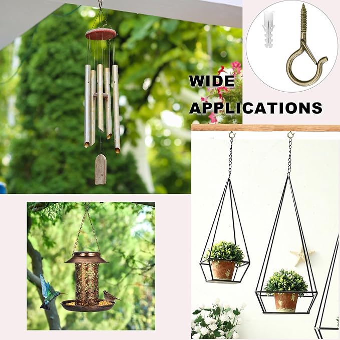 PlusRoc 20Pack Ceiling Hooks for Hanging Plants Outdoor String Lights Heavy Duty - Image 4