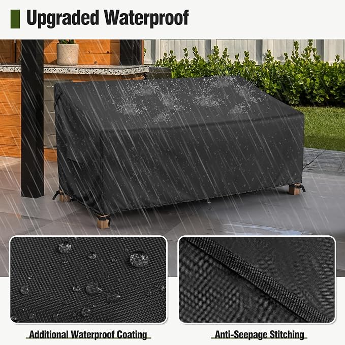 MR. COVER 3-Seater Outdoor Couch Cover Waterproof, 80 Inch Patio Furniture Cover - Image 4