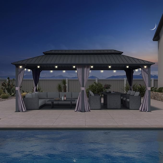 PURPLE LEAF 10'x20' Hardtop Gazebo by PURPLELEAF