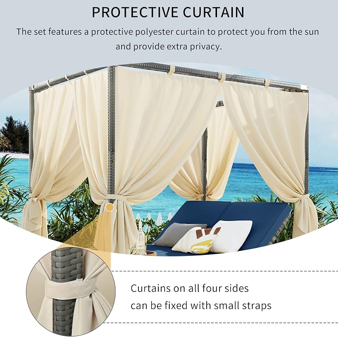 WILLIAMSPACE 59" Outdoor Sunbed Patio Daybed - Image 6