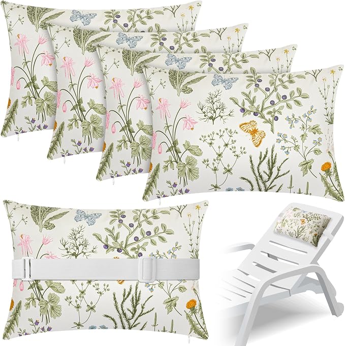 4 Pcs Chaise Lounge Pillow by Lineshading