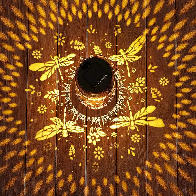 Solar Lanterns Outdoor Waterproof Dragonfly Garden Decor, Gifts - Image 5