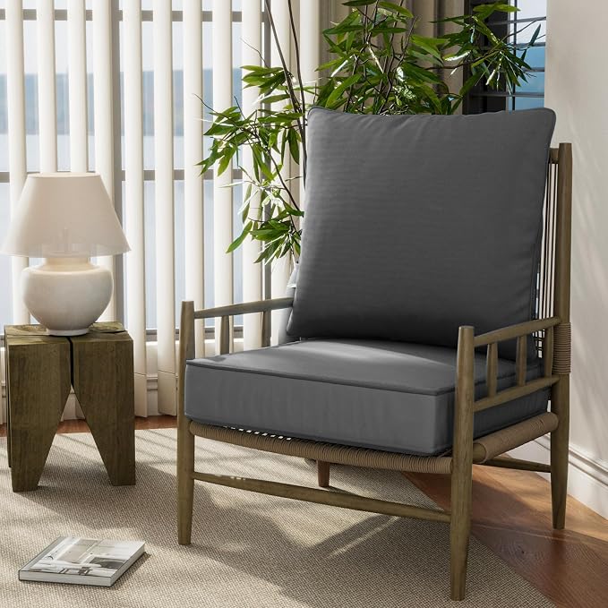 24" x 24" x 6" Outdoor Deep Seat Cushions Set - Image 7