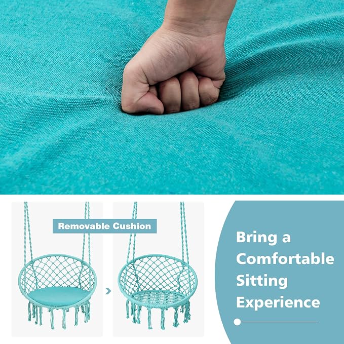 Giantex Hammock Chair Macrame Swing - Image 4