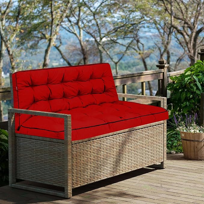 Outside Benches Cushion with Backrest, Thicken Waterproof Swing Cushions 2/3 - Image 7