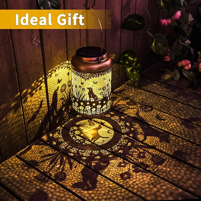 2Pack Dog Solar Lanterns Outdoor Waterproof Garden Decor Solar Lights Birthday - Image 6