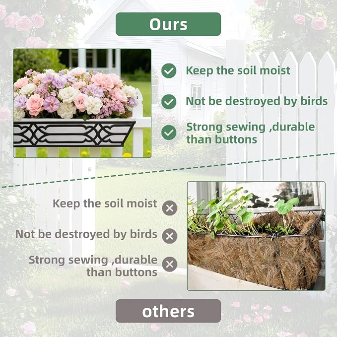 2 Pack 24 Inch Railing Boxes Planter - Image 4