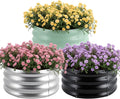 3 Pcs 2x2x1ft Round Galvanized Raised Garden Bed Planter Boxes Outdoor by FODAHRWS
