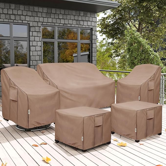 Outdoor Ottoman Cover Waterproof Square Patio Small Side Table Covers, Outdoor - Image 4