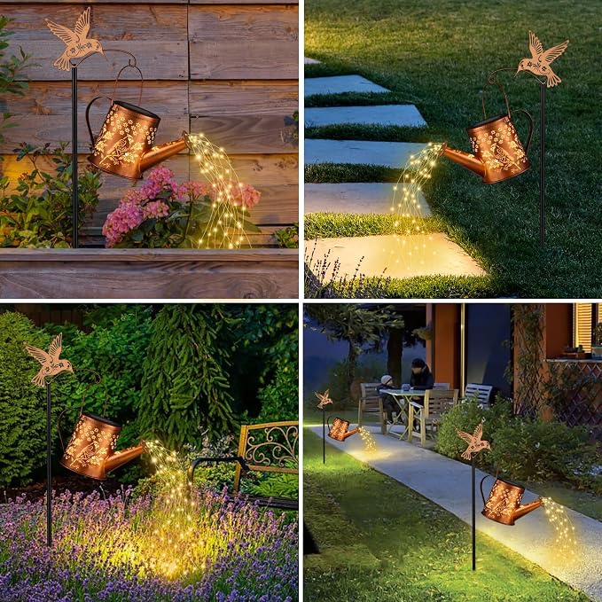 Outdoor Hanging Solar Lantern Waterproof Set Outside Metal Openwork Cardinal - Image 6