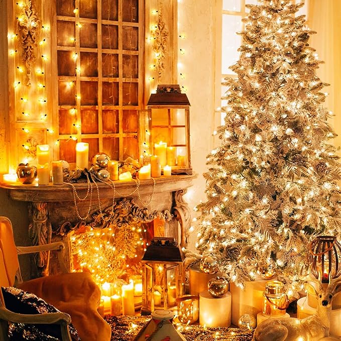 GLUROO Outdoor String Lights 180FT, 90+6Pcs Vintage Bulbs Shatterproof 2700K - Image 8