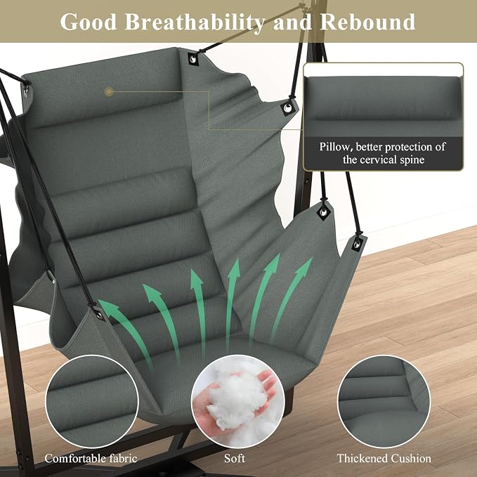 360° Swivel Hammock Swing Chair - Image 4