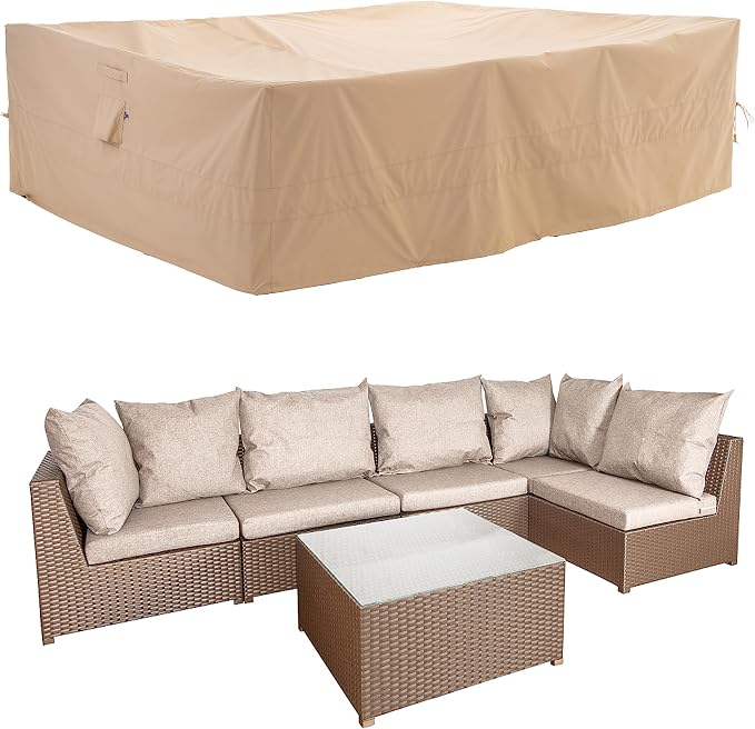 WJ-X3 Extra Large Patio Furniture Set Covers Waterproof, Outdoor Table Cover - Image 8