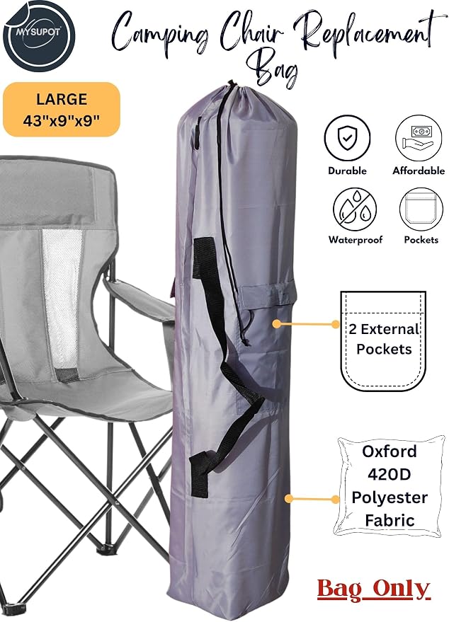 43"x9"x9" Replacement Bag for Folding Camping Chair, Camp Chairs, Yoga Mat - Image 2