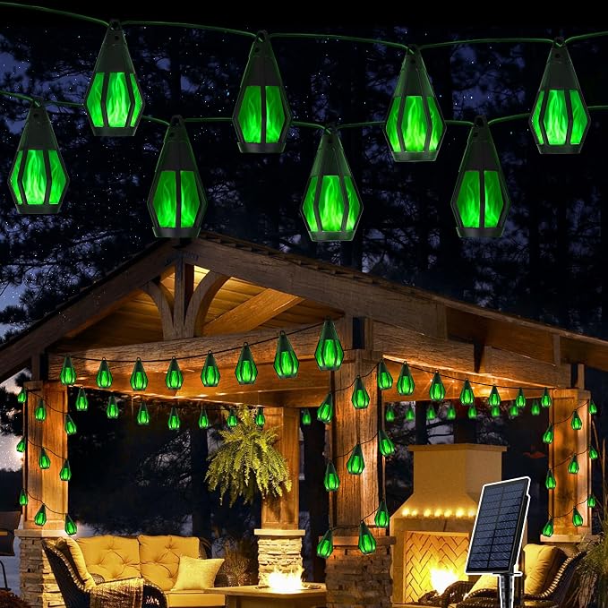 Solar String Lights for Outside, 33Ft Solar Patio Lights by Jnaurb
