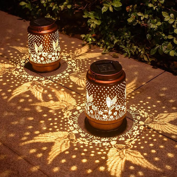 Birthday Gifts for Women, Solar Lanterns Outdoor Waterproof, Hummingbird Garden - Image 7