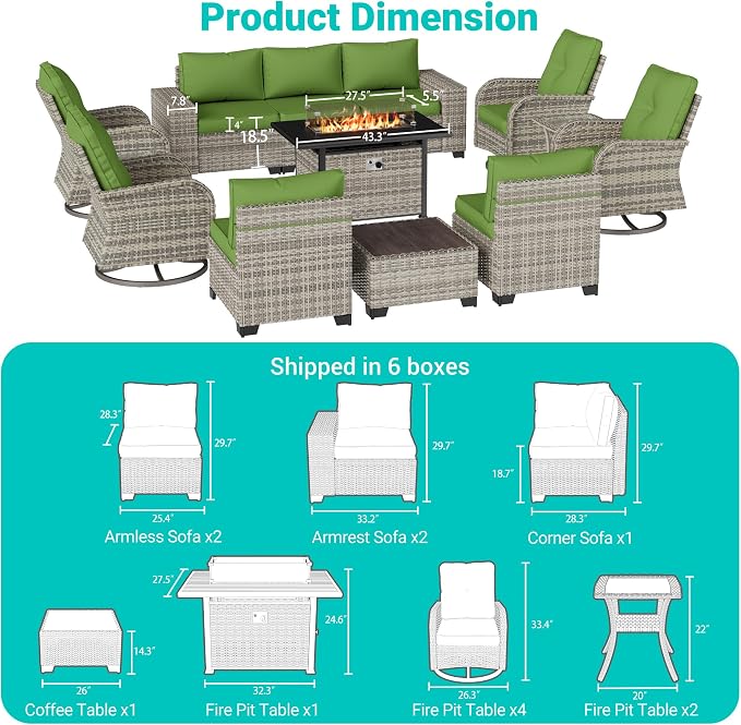 13-Piece Outdoor Patio Furniture Set - Image 5
