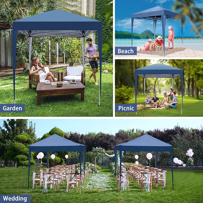Outvita 6.5x6.5ft Pop Up Canopy Tent, Outdoor Instant Shelter Folding Canopy - Image 7
