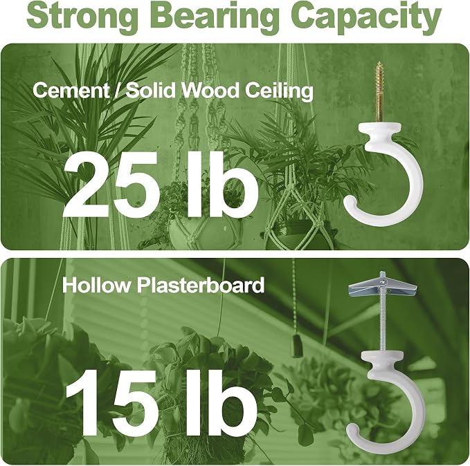 6pcs Ceiling Hooks for Hanging Plants, Hanging Hanging Lights Metal Small Hooks - Image 3