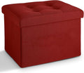 LINMAGCO Small Storage Ottoman Stool Foot Rest Stool Under Desk Stool Short by LINMAGCO