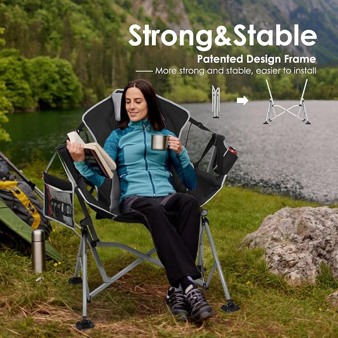 Oversized Hammock Camping Chairs, Folding Swing Chair - Image 7