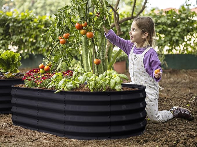 Plant & Plot Galvanized Raised Garden Beds Outdoor // 4×2×1 ft Planter Raised - Image 4