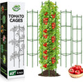 Halatool 63 Inch Tomato Cages, 4 Pack Adiustable Plant Cages Assembled Tomato by HALATOOL