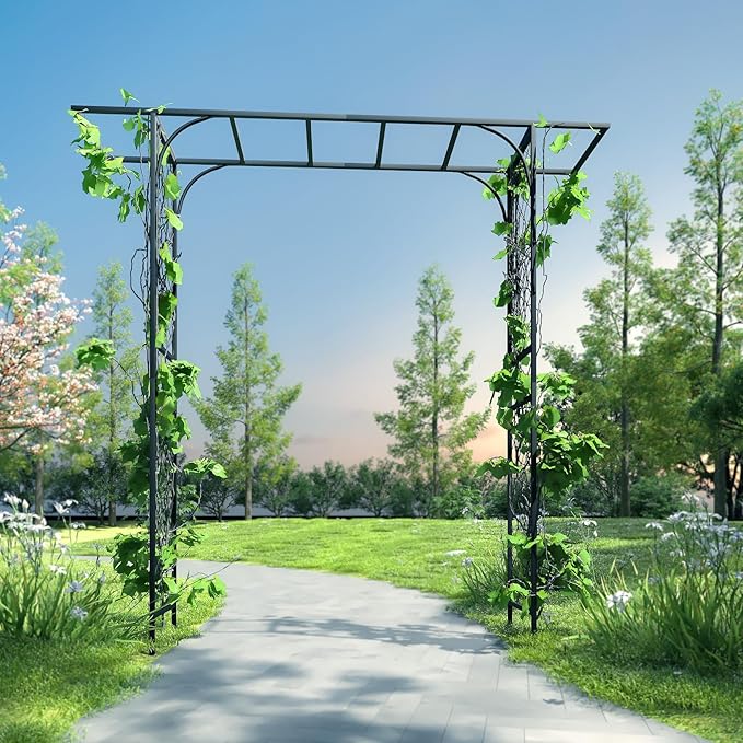 Zhongma Metal Garden Arbor, 83.5'' High x 82.7'' Wide, Outdoor Arch - Image 2