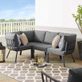 Modway Riverside Outdoor Patio Aluminum Sectional Set by Modway